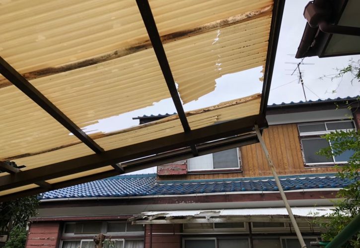 台風被害16号壊れた
