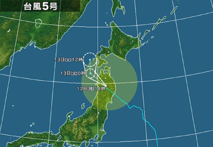 台風5号進路