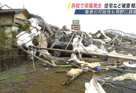 静岡の突風被害